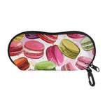 French Macaron Pattern Print Glasses Case