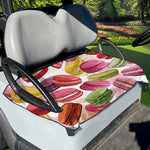 French Macaron Pattern Print Golf Cart Seat Cover