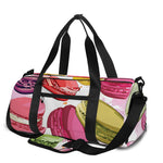 French Macaron Pattern Print Gym Bag