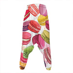 French Macaron Pattern Print Hammer Pants