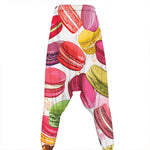French Macaron Pattern Print Hammer Pants