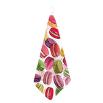 French Macaron Pattern Print Hand Towel