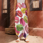 French Macaron Pattern Print Harem Pants