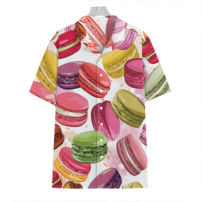 French Macaron Pattern Print Hawaiian Shirt