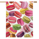 French Macaron Pattern Print House Flag