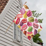 French Macaron Pattern Print House Flag