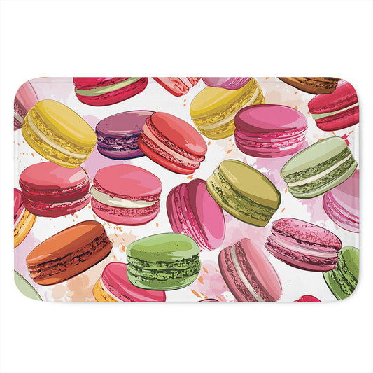 French Macaron Pattern Print Indoor Door Mat