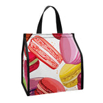 French Macaron Pattern Print Insulated Lunch Tote