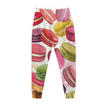 French Macaron Pattern Print Jogger Pants