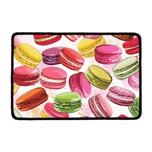 French Macaron Pattern Print Kitchen Mat
