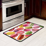 French Macaron Pattern Print Kitchen Mat