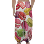 French Macaron Pattern Print Lantern Pants