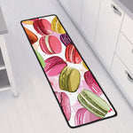 French Macaron Pattern Print Long Kitchen Mat