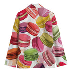 French Macaron Pattern Print Men's Blazer