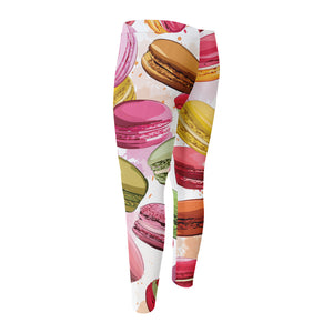 French Macaron Pattern Print Men's Compression Pants