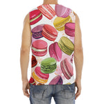 French Macaron Pattern Print Men's Fitness Tank Top