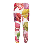 French Macaron Pattern Print Men's leggings