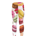 French Macaron Pattern Print Men's leggings