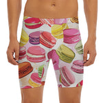 French Macaron Pattern Print Men's Long Boxer Briefs