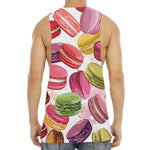 French Macaron Pattern Print Men's Muscle Tank Top