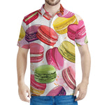 French Macaron Pattern Print Men's Polo Shirt