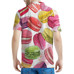 French Macaron Pattern Print Men's Polo Shirt