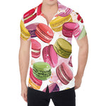 French Macaron Pattern Print Men's Shirt