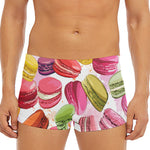 French Macaron Pattern Print Men's Short Boxer Briefs