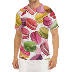 French Macaron Pattern Print Men's Short Sleeve Rash Guard
