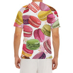 French Macaron Pattern Print Men's Short Sleeve Rash Guard