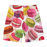 French Macaron Pattern Print Men's Swim Trunks