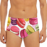 French Macaron Pattern Print Men's Triangle Swim Briefs
