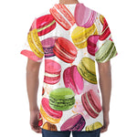 French Macaron Pattern Print Men's Velvet T-Shirt