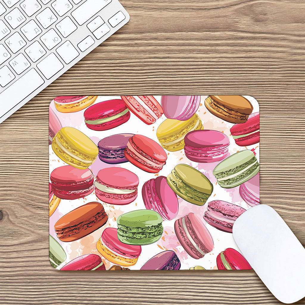 French Macaron Pattern Print Mouse Pad