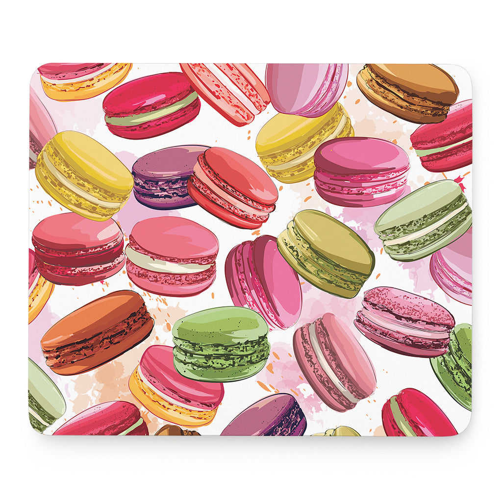 French Macaron Pattern Print Mouse Pad
