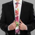 French Macaron Pattern Print Necktie