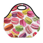 French Macaron Pattern Print Neoprene Lunch Bag