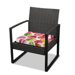 French Macaron Pattern Print Outdoor Seat Cushion Cover