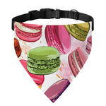 French Macaron Pattern Print Over The Collar Dog Bandana