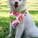 French Macaron Pattern Print Over The Collar Dog Bandana