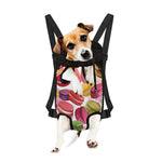 French Macaron Pattern Print Pet Carrier Backpack