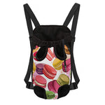 French Macaron Pattern Print Pet Carrier Backpack