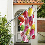 French Macaron Pattern Print Polyester Flag