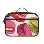 French Macaron Pattern Print Portable Lunch Bag