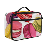 French Macaron Pattern Print Portable Lunch Bag