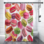 French Macaron Pattern Print Premium Shower Curtain