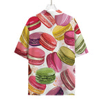 French Macaron Pattern Print Rayon Hawaiian Shirt