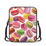 French Macaron Pattern Print Rectangular Crossbody Bag