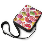 French Macaron Pattern Print Rectangular Crossbody Bag