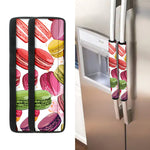 French Macaron Pattern Print Refrigerator Handle Covers